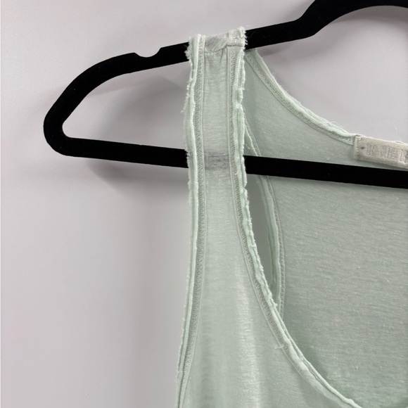 Cp shades oversized Mint Green sleeveless summer beach Tank linen Top sz medium - Picture 2 of 16